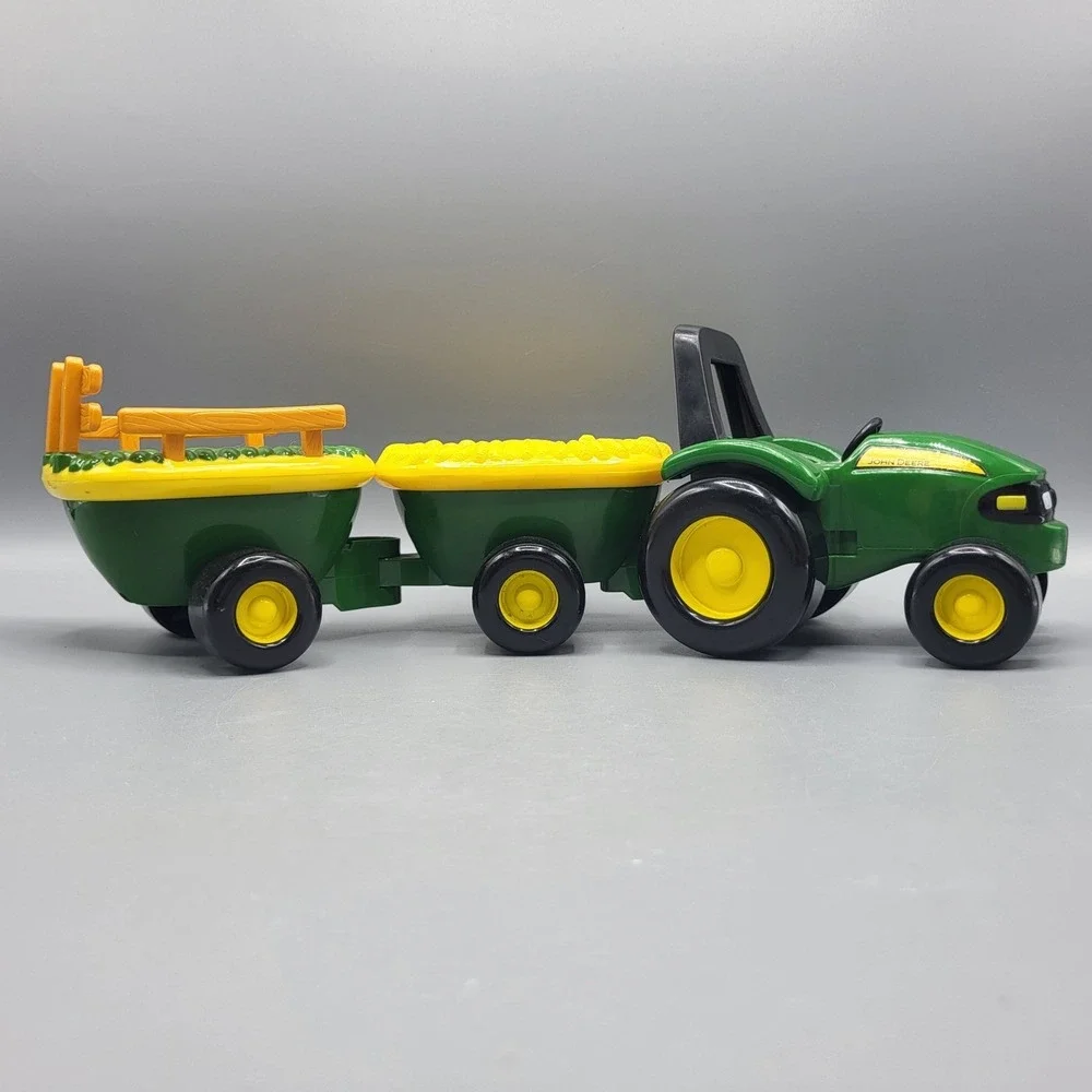 John Deere Animal Sounds Hayride Tractor Toy Kids Green Yellow Works